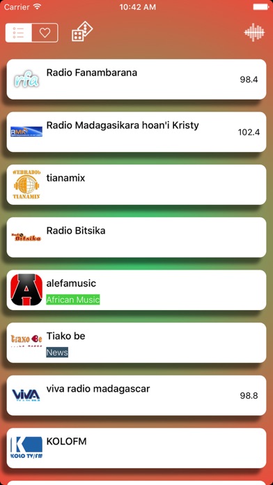Screenshot #1 pour Madagascar Radio News / FM - AM