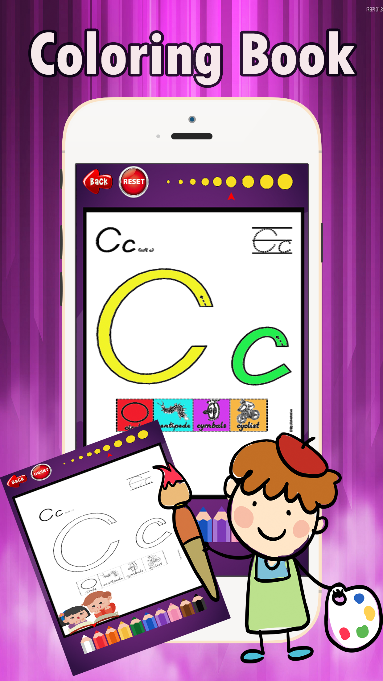 Preschool Easy Coloring Book - tracing abc coloring pages learning games free for kids and toddlers any age screenshot 4