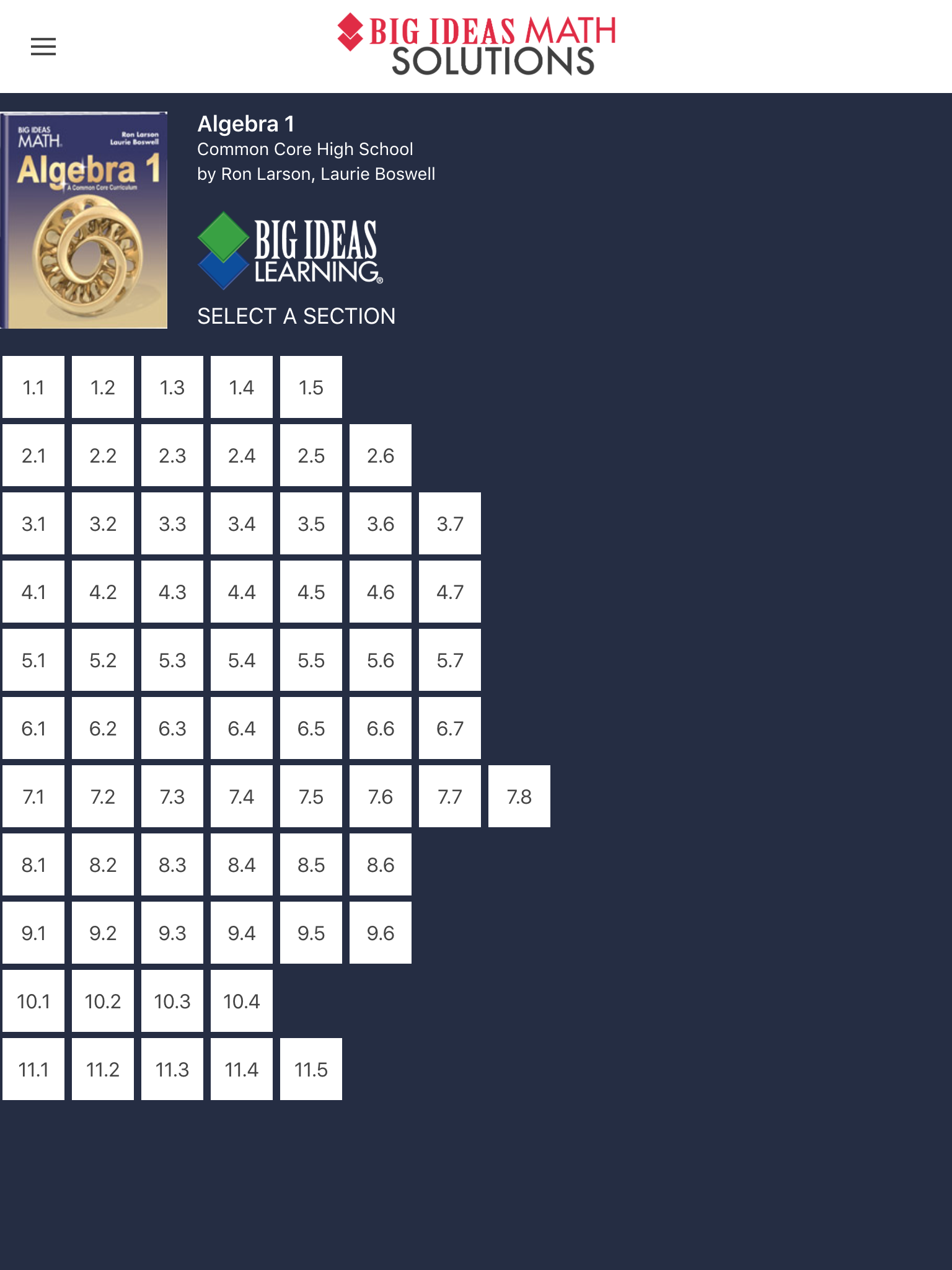 Big Ideas Math Solutions