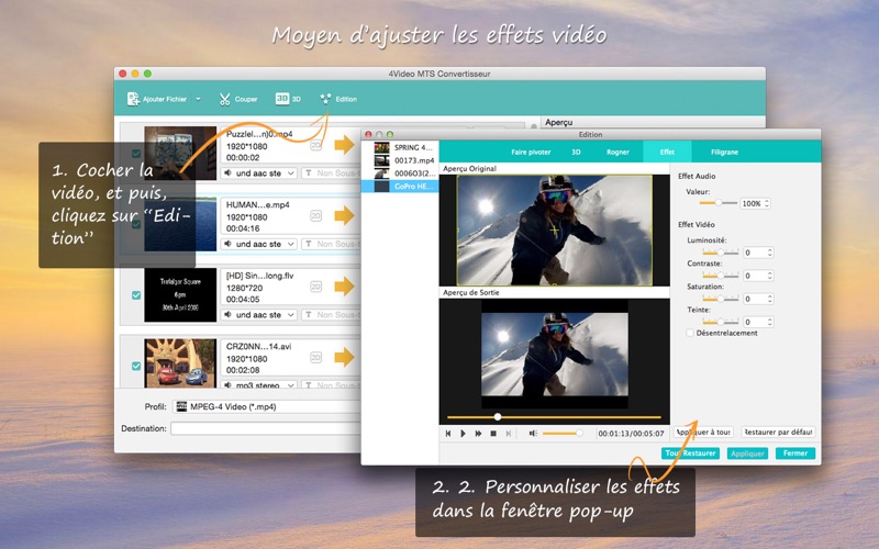 Screenshot #2 pour 4Video MTS Converter - to MP4