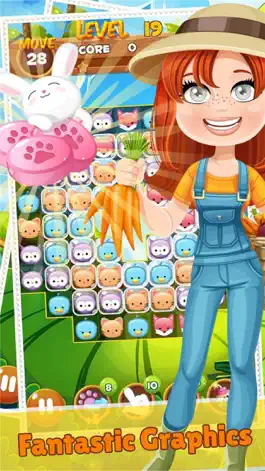 Game screenshot Счастливый Ферме Сокрушить Леса Вызов - Привыкание Своп Матч 3 Животных Весело Головоломки Игры Бесплатно hack