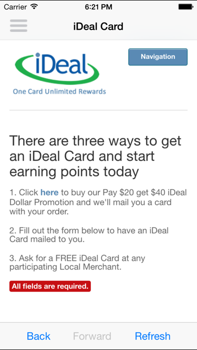 iDeal Card iPhone screenshot 2 - Lifestyle app