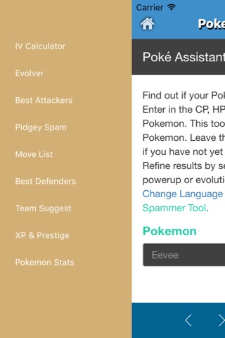 Poke Assistant for Pokemon Go - CP & IV Calculator,Best attacker,Evolver Appのおすすめ画像1