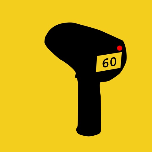 Speed gun to measure vehicle speed icon