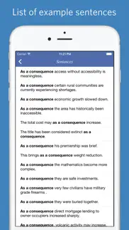 linking words, usage and example sentences iphone screenshot 3