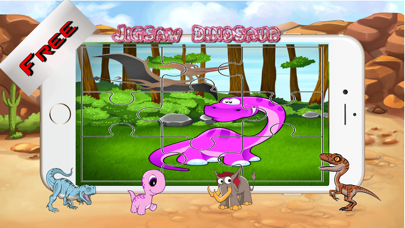 Dinosaur Jigsaw Puzzle Farm - Fun Animated Kids Jigsaw Puzzle with HD Cartoon Dinosaurs iPhone screenshot 2 - Games app