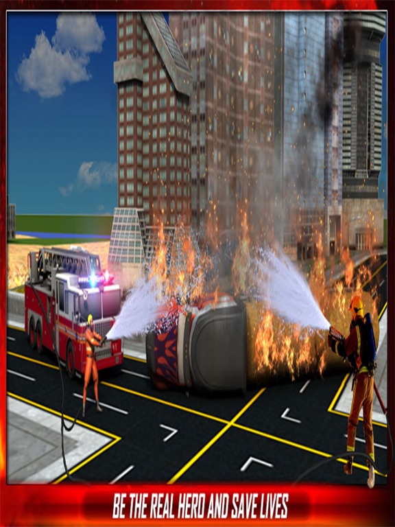 Fire Truck Emergency Rescue Ambulance Services 3D iPad screenshot