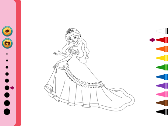 Princess Coloring Book - Painting Game for Kids iPad screenshot