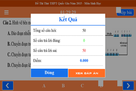 On thi Dai học, On thi Tot nghiep screenshot 4