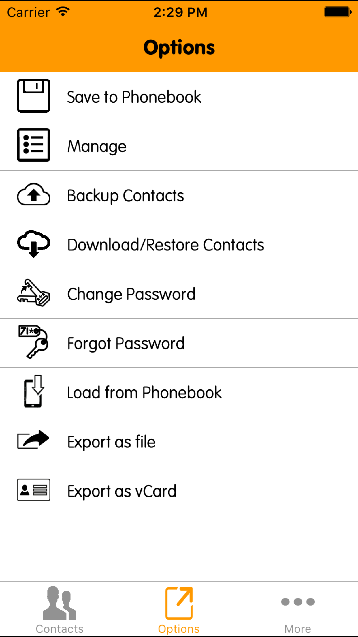 eContacts Lite : Phonebook Backup screenshot 2