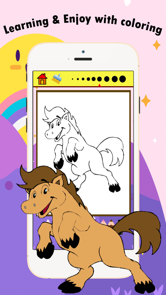#4. My Pony Coloring Book for children age 1-10: Games free for Learn to use finger while coloring with each coloring pages (iOS) Podle: Pisit Rojananukulpong