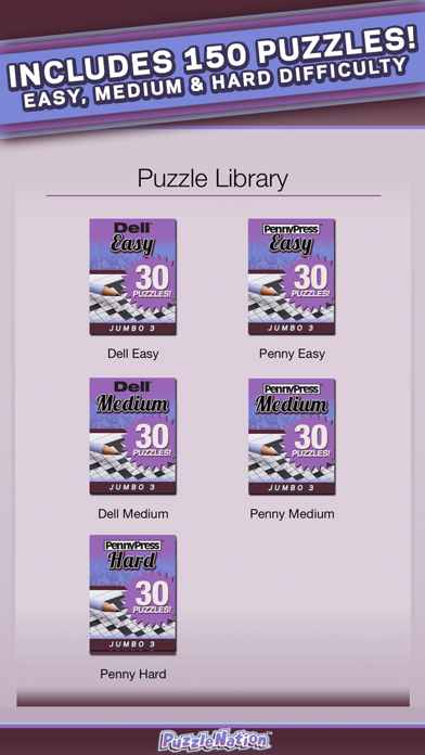 Penny Dell Jumbo Crosswords 3 – More Crosswords for Everyone! Screenshot