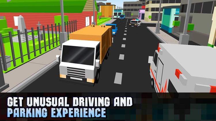 Pixel City Garbage Truck Driver 3D Full screenshot-3