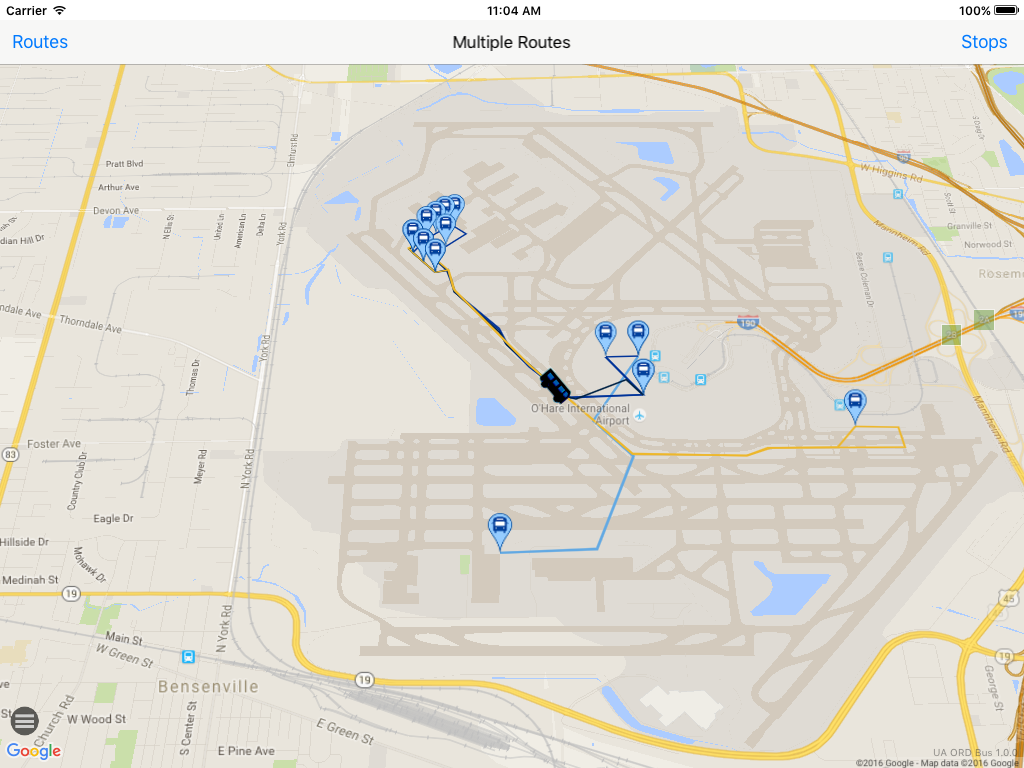 UA ORD Employee Bus