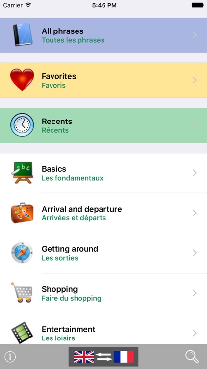 English / French Talking Phrasebook Translator Dictionary - Multiphrasebook screenshot-0