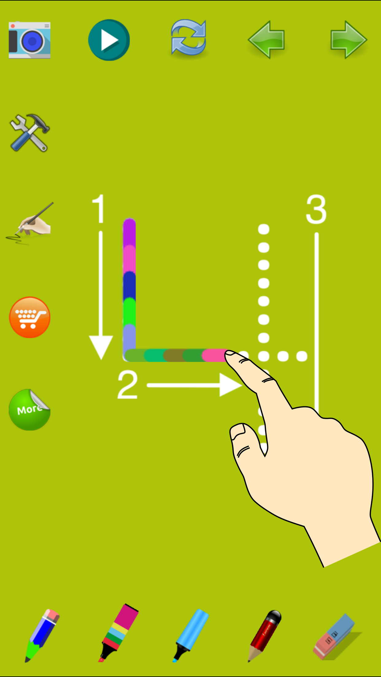 Trace Letters Wizard Level 3 screenshot 3