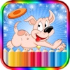 Kids Coloring Book Dogs