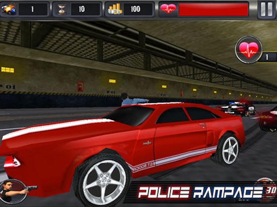 Police Rampage 3D Free ( Car Racing & Shooting Game ) iPad screenshot