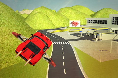 Flying Sport Car Extreme Real Racing 3d simulator screenshot 4