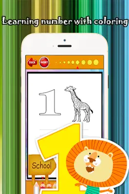 Game screenshot 123 Coloring Book for children age 1-10: Games free for Learn to write the Spanish numbers and words while coloring with each coloring pages apk