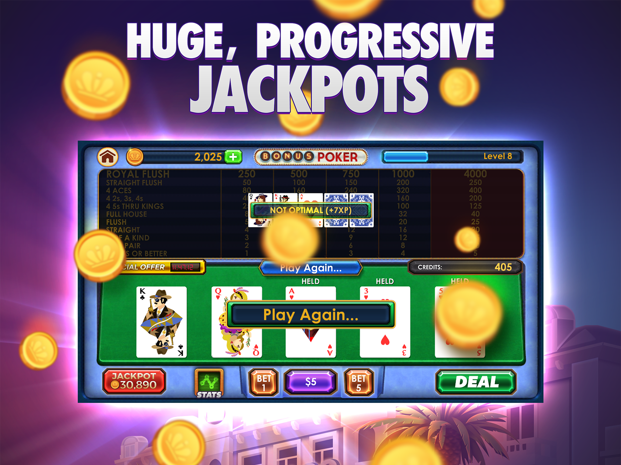 Video Poker VIP - Multiplayer Heads Up Free Vegas Casino Video Poker Games screenshot 10