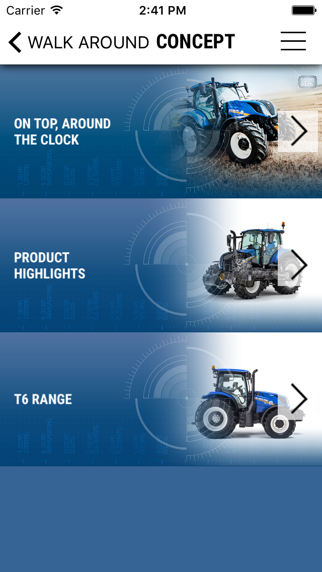 New Holland Agriculture T6 range App