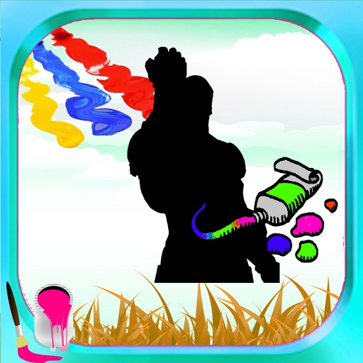 Paint Kids Page Game Super Hero Edition