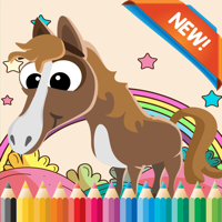 Mi Pony para colorear libro para niños de 1-10 años de edad juegos gratis para Aprender a usar el dedo mientras colorear con cada uno para colorear