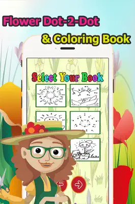 Game screenshot Flower Dot to Dot Coloring Book for Kids Grade 1-6: connect dots coloring pages preschool learning games mod apk