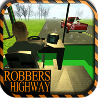 Mountain bus driving and dangerous robbers attack - Escape and drop your passengers safely