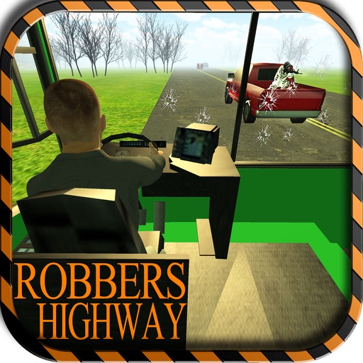 Mountain bus driving & dangerous robbers attack - Escape & drop your passengers safely icon