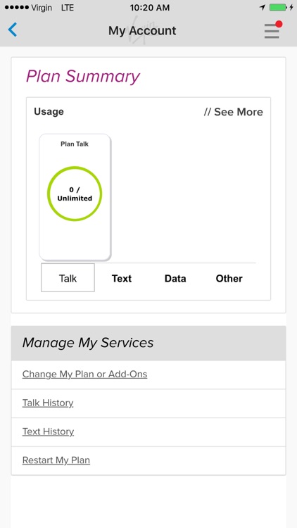 Virgin Mobile My Account