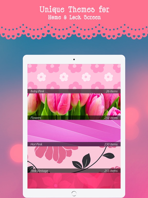 Screenshot #6 pour Stylish Pink Live Wallpapers & Backgrounds – HD quality Girly Theme Lock Screen Wallpaper