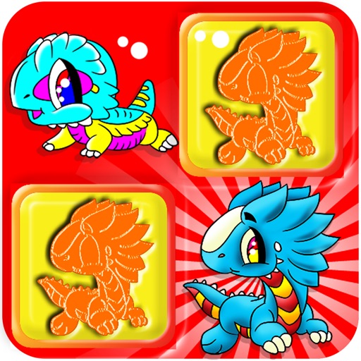 Dinosaur and Dragon Preschool Educational Matching Games for Kids iOS App