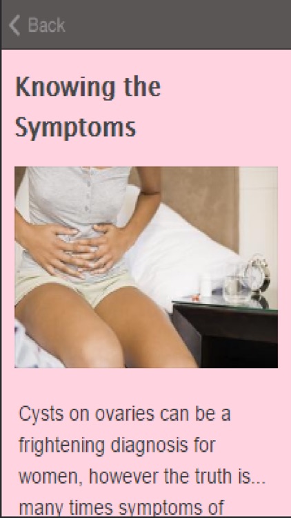 Symptoms Of Ovarian Cysts