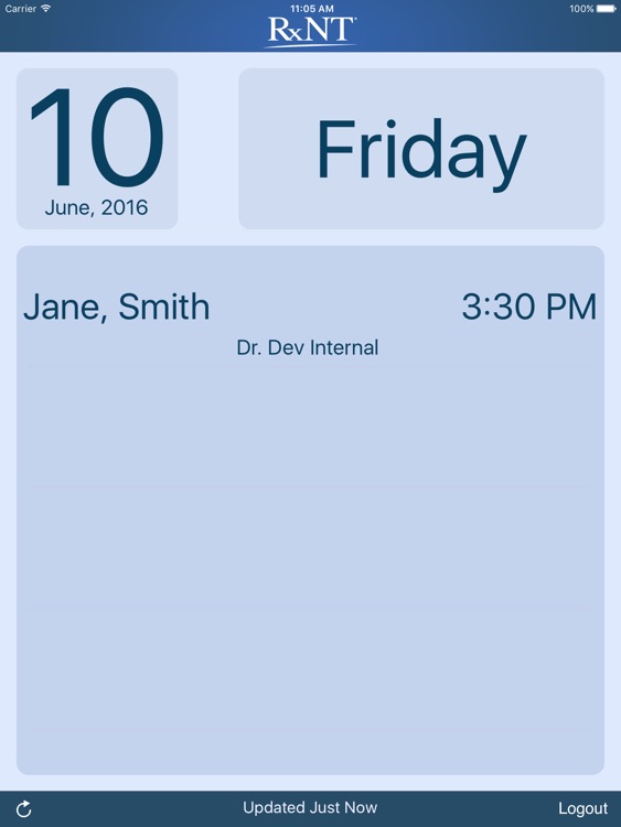 RxNT | Scheduler Checkin