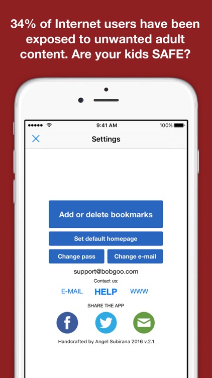 Safe Web for kids - Whitelist Internet Browser