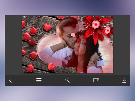 Forever Love Photo Frame - Photo frame editor iPad screenshot