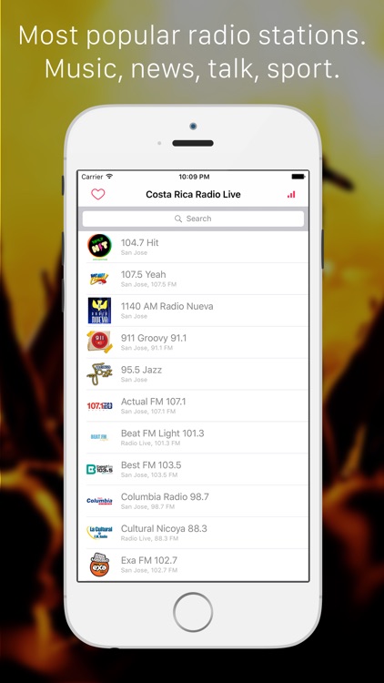 Radio Costa Rica Live FM - Best Music, Sport, News Radio stations for Costa Rican
