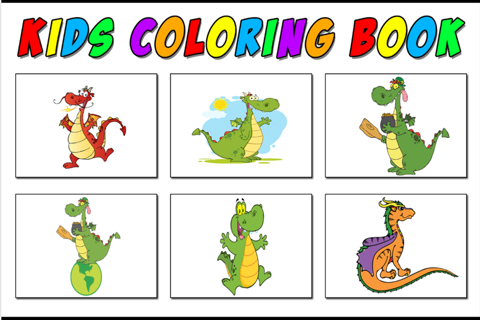 dragon coloring book - dragons new best games Learning Book for Kids screenshot 2