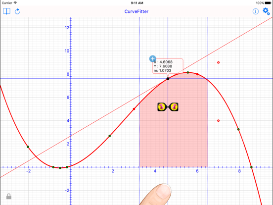 Screenshot #4 pour Courbe Fit Graph Calc Lite