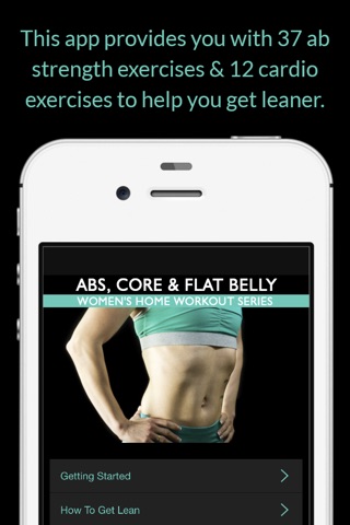 Abs, Core & Flat Belly: Women's Home Workout Series screenshot 2