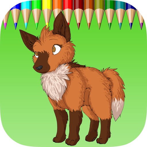 The Wolf Coloring Book: Learn to color and draw a wolf, hyena and more, Free games for children iOS App