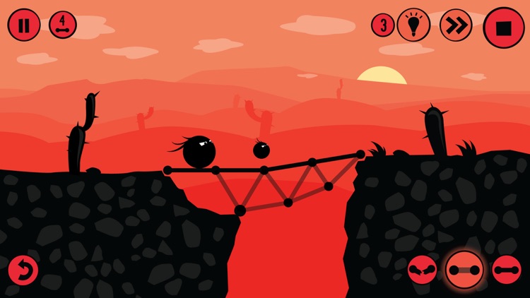 Fat Dots Bridge Builder - Two Dots on The Dangerous Journey