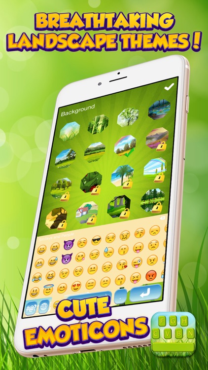 Nature Keyboard Skins –  Seasons Background Themes and Color Key.s for Texting screenshot-4