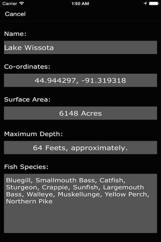 Wisconsin Lakes & Fishes screenshot 2