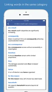 linking words, usage and example sentences iphone screenshot 2
