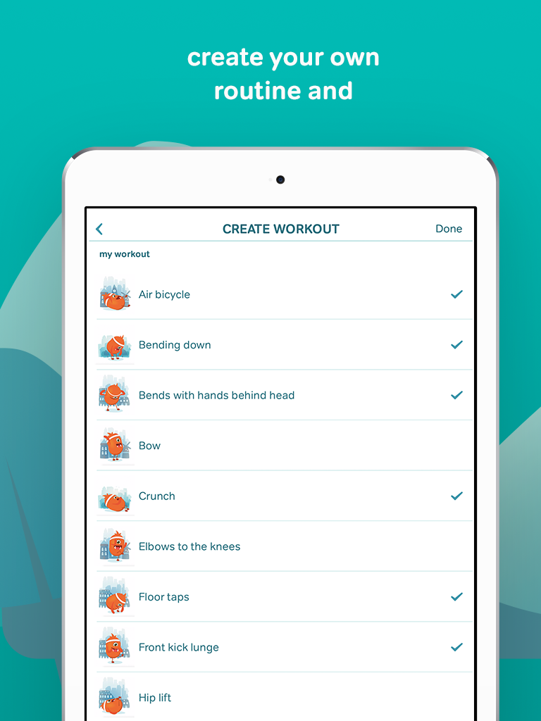 7 minute workouts with lazy monster PRO: daily fitness for kids and women screenshot 9