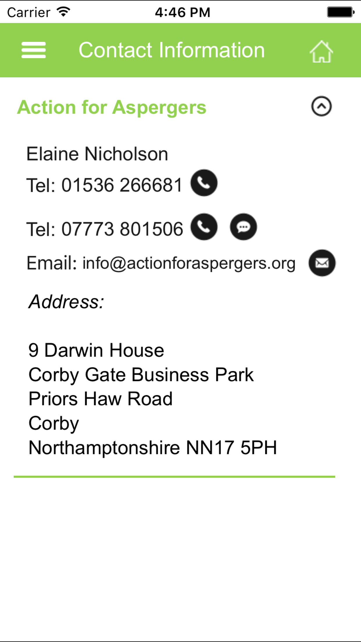 Action for Asperger’s Grounding