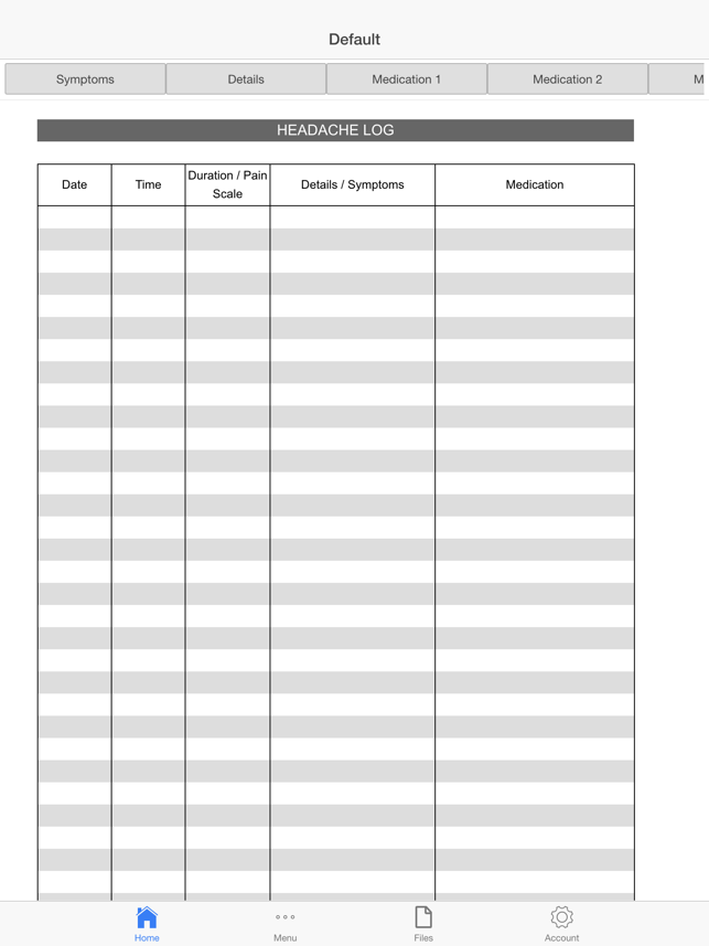 ‎Headache Log Screenshot